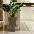 thumbnail image 4 of Thicken Plastic Plate Flowerpot Tray Multi-functional Household Potted Support Leakproof Potted Base for Home Indoor Balcony (Coffee, Interior 20x20cm), 4 of 7