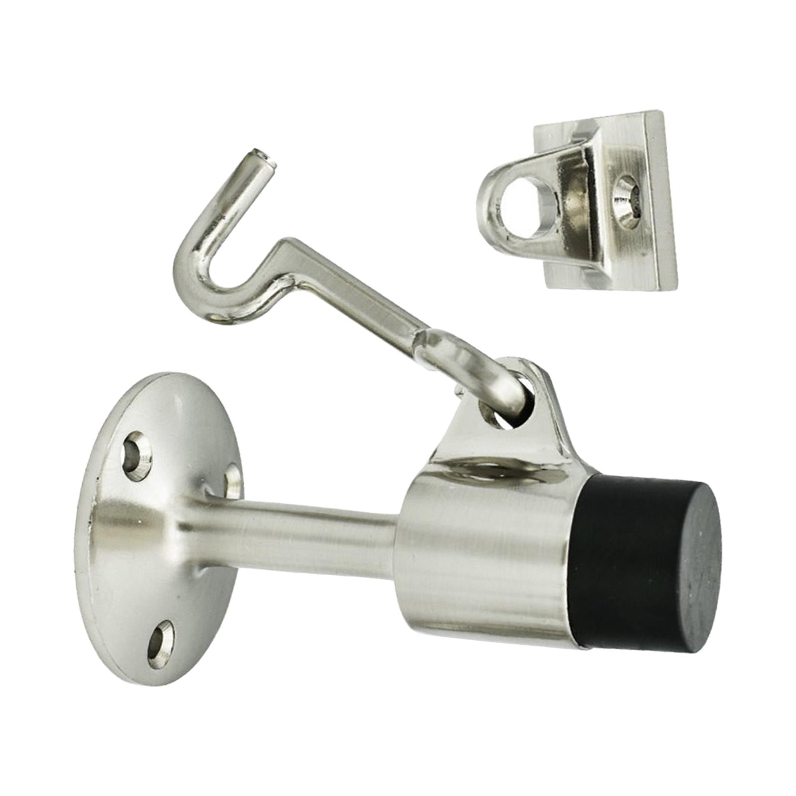 Door Stopper Door Stop Catch Holder with Hook Rubber Bumper Wall/Floor