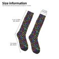 thumbnail image 2 of Naloa Musical Notes Thigh High Socks Extra Long Stretchy Sock Women Over Knee High Opaque Stocking Daily Wear, 2 of 6
