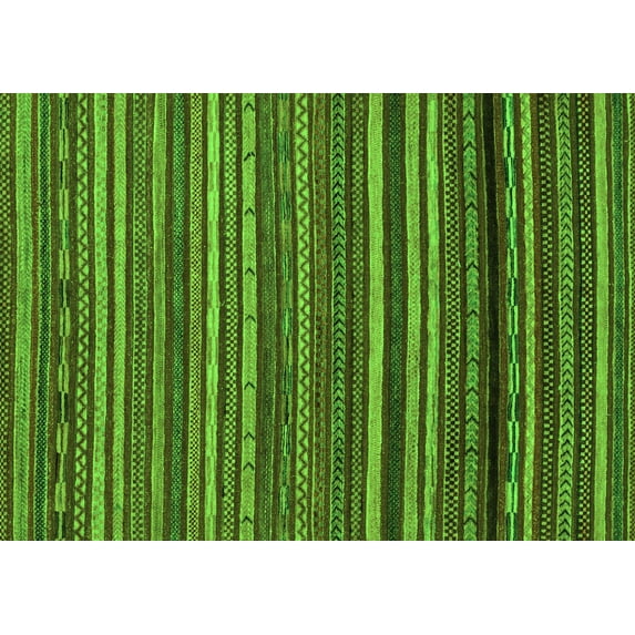Ahgly Company Indoor Rectangle Oriental Green Modern Area Rugs, 5' x 8'