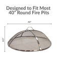 thumbnail image 6 of Sunnydaze Heavy-Duty 40" Round Rust-Resistant Stainless Steel Fire Pit Spark Screen Cover, 6 of 10