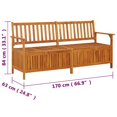 thumbnail image 4 of vidaXL Storage Bench 170 cm Solid Wood Acacia, 4 of 5