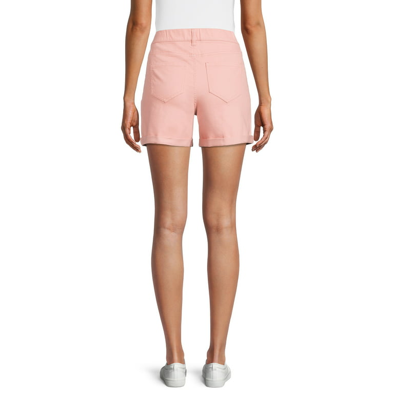 Time and Tru Women's Pull-On Denim Shorts, 5 Inseam, Sizes XS-XXL
