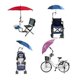 thumbnail image 3 of Silla de ruedas Bicicleta Cochecito Giratorio Paraguas Conector Cochecito Titular Cualquier Ángulo, 3 of 8
