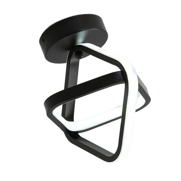 PBPBOX 1PC Light Fixture Decor Square Ceiling Light Black Illumination Porch