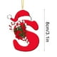 thumbnail image 5 of Colgante de árbol de Navidad de acrílico 2D con letras | Juego de 26 adornos con iniciales del alfabeto para decoración navideña, 5 of 6