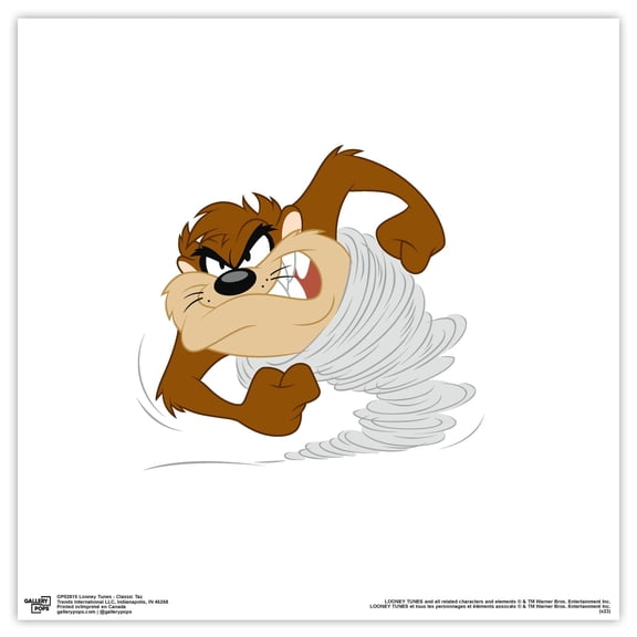 Gallery Pops Looney Tunes - Classic Taz Wall Art, Unframed Version, 12" x 12"