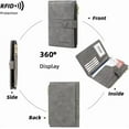 thumbnail image 2 of JUYGO Passport and Card Holder for Women RFID Blocking Card Case Slim Travel Wallet Change Purse with Vaccine Card Slot, 2 of 6