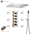 thumbnail image 1 of Mondawe Music Rain Shower Head System With Handheld Spray,64 colors LED Rain Shower Fixtures Thermostatic Shower Head System with Body Jet, 1 of 12