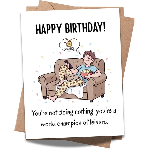 Funny Adult Humor Birthday Card for Men and Women Sarcastic Handmade Greeting Card Hilarious Gift for Friends, Coworkers Him or Her