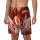 thumbnail image 1 of Balery Red Leaf Flame Fox Bañador para hombre, shorts de playa de secado rápido con entrepierna y forro de compresión-Medium, 1 of 6