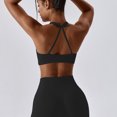 thumbnail image 2 of IBTOM CASTLE Workout Sets for Women 2 Piece Twist Front Halter Sports Bras High Waist Biker Full-Length Leggings Exercise Gym Yoga Outfit M Z-Black, 2 of 7