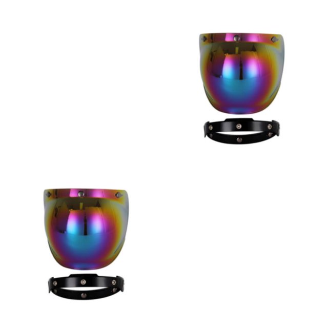 Dalazy Durable Lens For Vintage Enhanced Safety For Unisex Riders Materials rainbow black 2Set