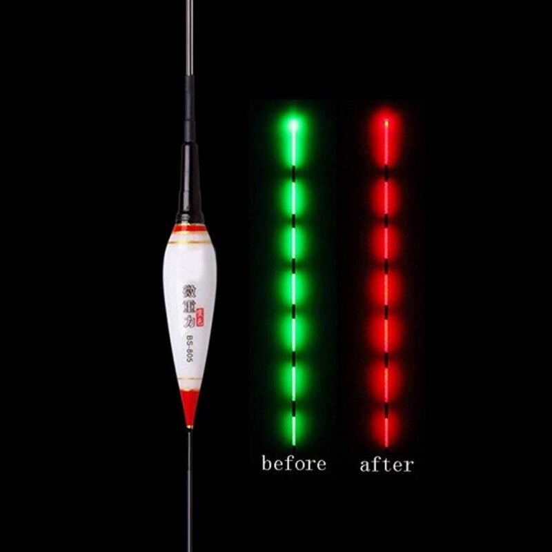 Smart Fishing Float Bite Alarm Fish Bite Bait LED Light Color Change Automatic