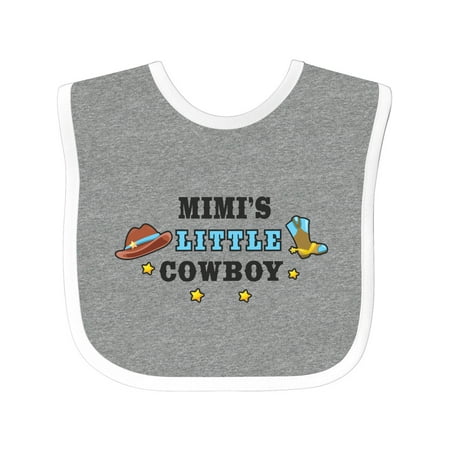 

Inktastic Mimis Little Cowboy with Cowboy Hat and Boots Gift Baby Boy Bib