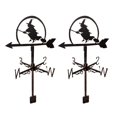 thumbnail image 1 of 2x Negro de material acero Inoxidable Flying Witch Weathervane Weather Vane Yard Barn Scene, 1 of 8