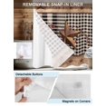 thumbnail image 5 of No Hook Shower Curtain with Snap-in Liner, Vintage Texas Star Brown Waterproof Fabric Bathroom Curtains, Black Plaid Berry Farmhouse Bath Curtains & Mesh Top Window Stall 48"x72", 5 of 9