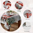 thumbnail image 5 of Grey Christmas Table Cloth Waterproof Tablecloths, Gnomes Xmas Tree Poinsettia Eucalyptus Tablecloth Dining Table Cover for Kitchen Party Tabletop Outdoor, Square Tablecloth 54x54 Inch, 5 of 9
