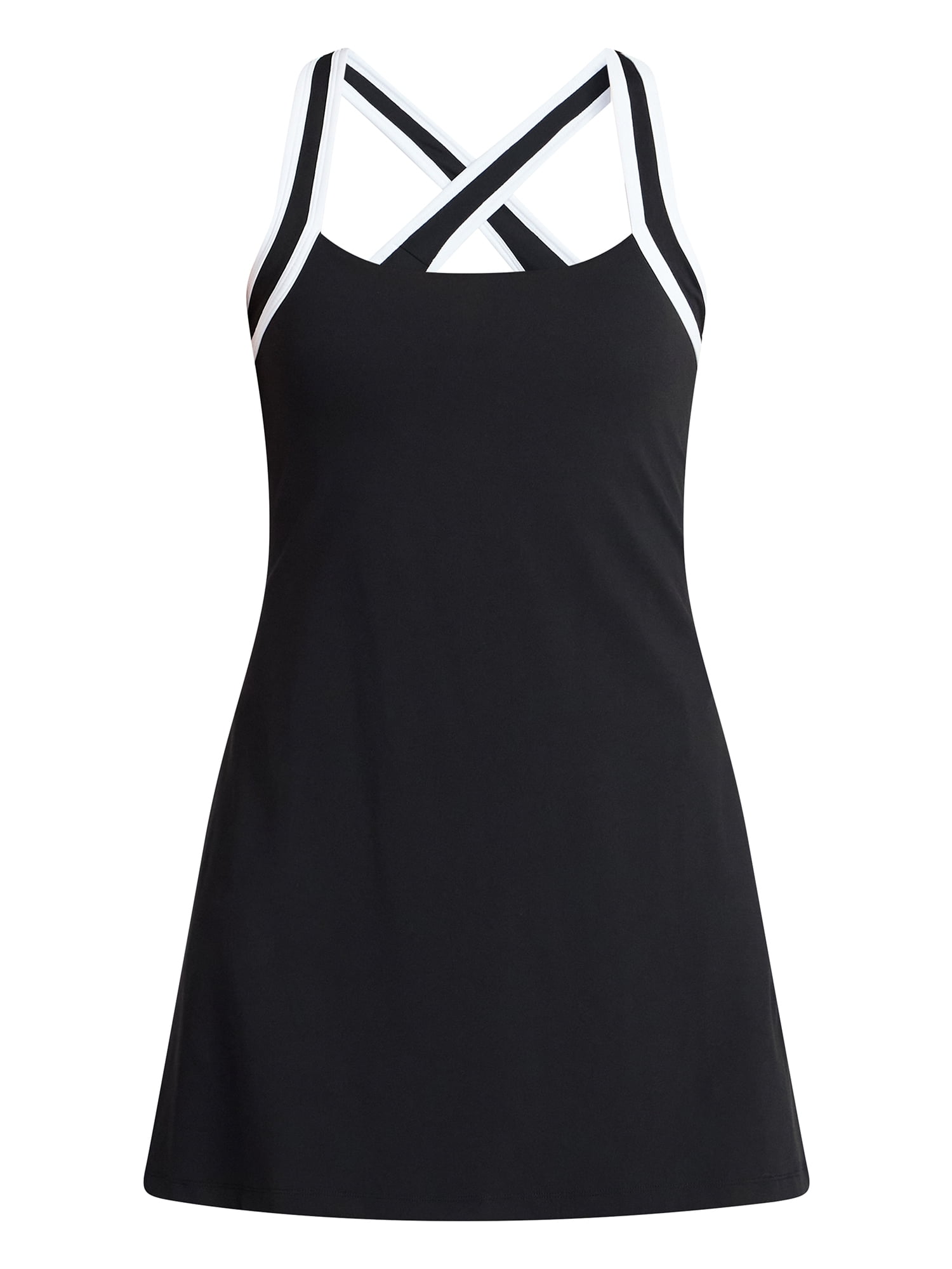 Avia Women's Criss Cross Back Piped Trim Active Dress, Sizes XS-4X