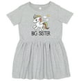 thumbnail image 3 of Inktastic Big Sister Unicorn Girls Toddler Dress, 3 of 5