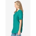 thumbnail image 3 of Woman Within Plus Size Short-Sleeve Crinkle Shirt, 3 of 6