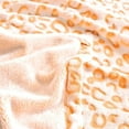 thumbnail image 4 of | Leopard Throw Blanket Fleece, Premium Lightweight Cozy Warm Plush Microfiber Bedspread for Couch Sofa and Bed (Orange, King (108 x 90 inches)), 4 of 6