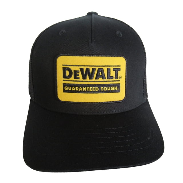Gorro DEWALT Oakdale Patch Trucker para hombre, negro/amarillo