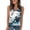 Navy, variant on GIPQJK Womens Tank Tops V Neck Casual Loose Fit Sleeveless Floral Print Tees Beach Vacation Fashion Cute Clothes,Khaki 3XL