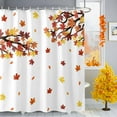 thumbnail image 2 of Shower Curtains for Bathroom-36"x72",Thanksgiving Autumn Maple Leaf Waterproof Bath Curtain Grommet Shower Curtain Set, 2 of 7