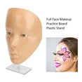 thumbnail image 3 of Makeup Practice Face, Safe Silicone Reusable 5D Makeup Mannequin Face, Full Face prosthetic Makeup Practice Board with Plastic Stand for Self Taught or Professional Makeup Artist, 3 of 7