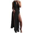 thumbnail image 1 of Vestido largo sin mangas retro liso para mujer: estilo sexy y moderno, material de poliéster, talla única, ideal para la playa o una fiesta, se recomienda lavar a mano., 1 of 5