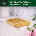 thumbnail image 4 of Royal Craft Wood Bamboo Soap Dish, Soap Dish with Slanted Waterfall Design, Bathroom and Shower Soap Holder, Self Draining Kitchen Soap Tray (1 Piece, Natural), 4 of 9