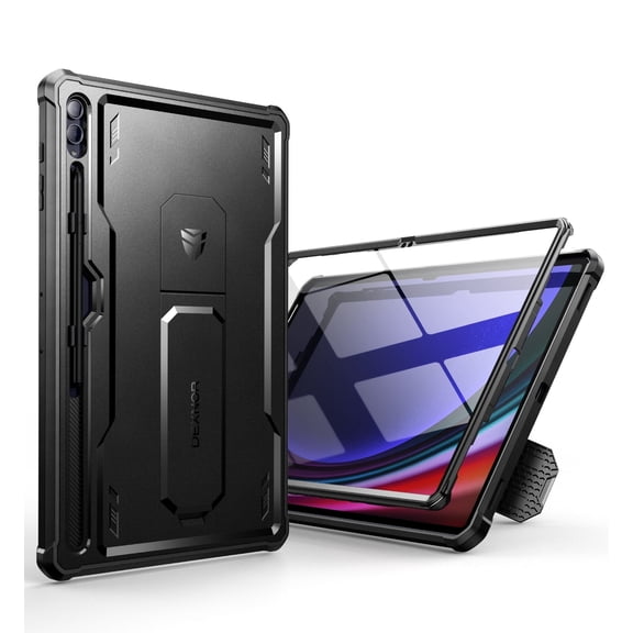 Dexnor Case for Samsung Galaxy Tab S10 Ultra (2024), S9 Ultra(2023), S8 Ultra(2022) 14.6 Inch, [Built in Screen Protector & Kickstand] with Pen Holder Heavy Duty Shockproof Protective Cover - Black