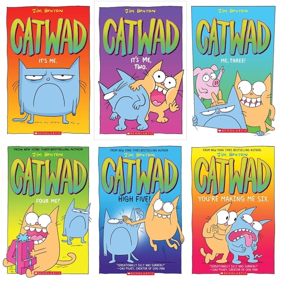 Jim Benton’s Catwad Series Books 1–6 Complete Paperback Set