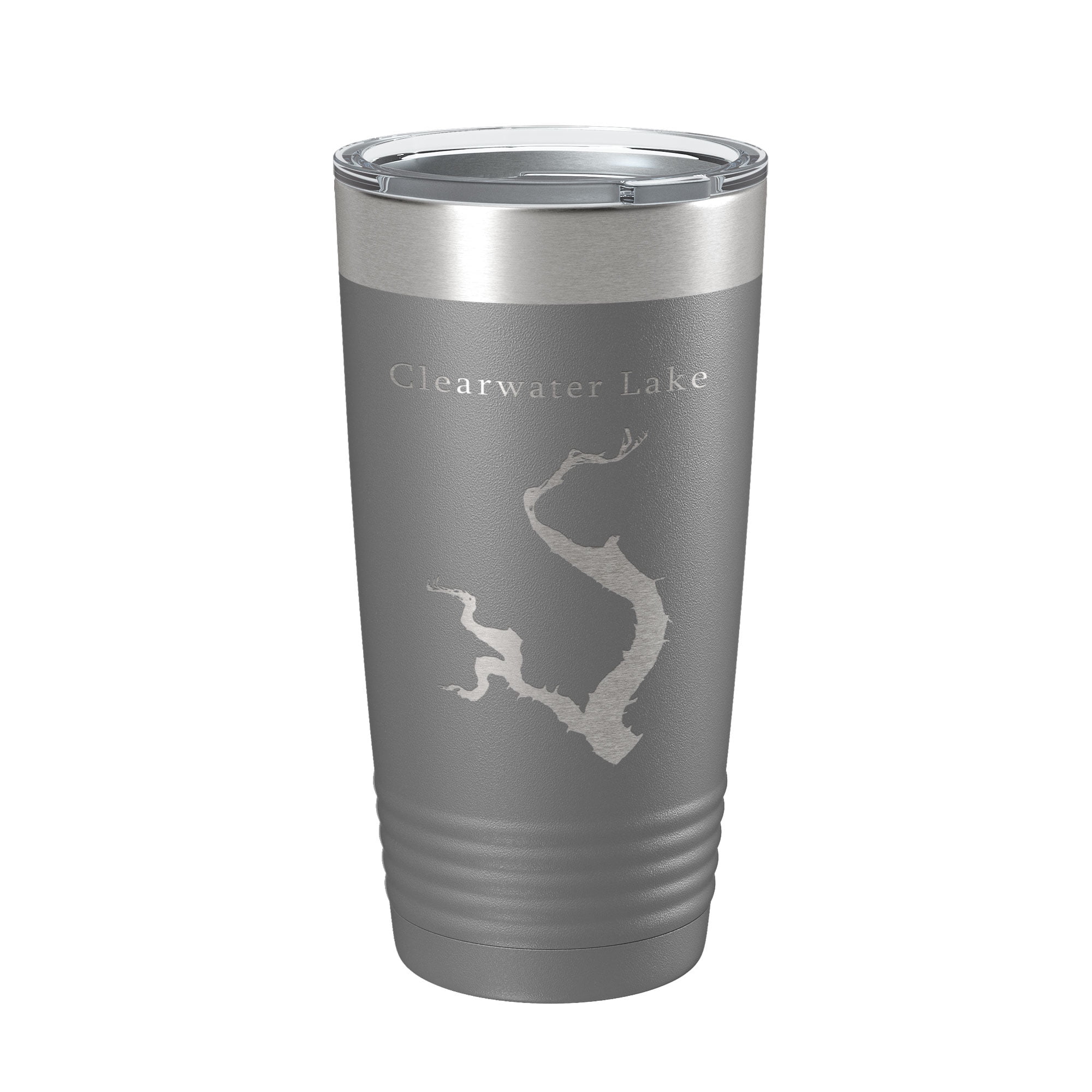 Clearwater Lake Map Tumbler Travel Mug Insulated Laser Engraved Coffee