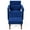 Deep sapphire blue, variant on Resenkos Recliner Chair, Reclining Chair,Lounge Chair,Modern Berber Fleece Single Sofa Chair with Ottoman and Waist Pillow-Blue