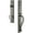 Antique Pewter, variant on Grandeur 848943 Carre Solid Brass Rose Dummy "S" Grip Handleset - Grey