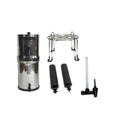 Travel Berkey Purifier with 2 Black Filters,Spigot & Wirestand