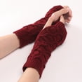 thumbnail image 2 of Bangcool Gants Sans Doigts Hiver Tricotés: Crochet Unisexe Demi-Doigts Manchettes, 2 of 10