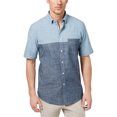 thumbnail image 1 of Club Room Camisa con botones de cambray para hombre, azul, XX-Large Club Room Botones al frente, 1 of 1