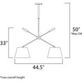 thumbnail image 3 of 60144WAPC-Maxim Lighting-Hotel-Pendant 2 Light White Wafer Fabric-13.75 Inches wide by 33 inches high, 3 of 3