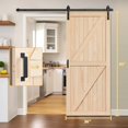 thumbnail image 5 of DWVO Interior Sliding Barn Door, 36" x 84" Barn Door with Handle, Natural, 5 of 6