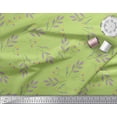 thumbnail image 1 of Soimoi Popeline de Coton Verte Tissu Décor Baies Feuilles Tissu Imprimé au Mètre 56 Pouces de Large, 1 of 2