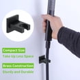 thumbnail image 3 of Wall-Mounted Black Shower Head Bracket for Handheld Showers Rectangular Brass Hand Shower Holder, 3 of 6