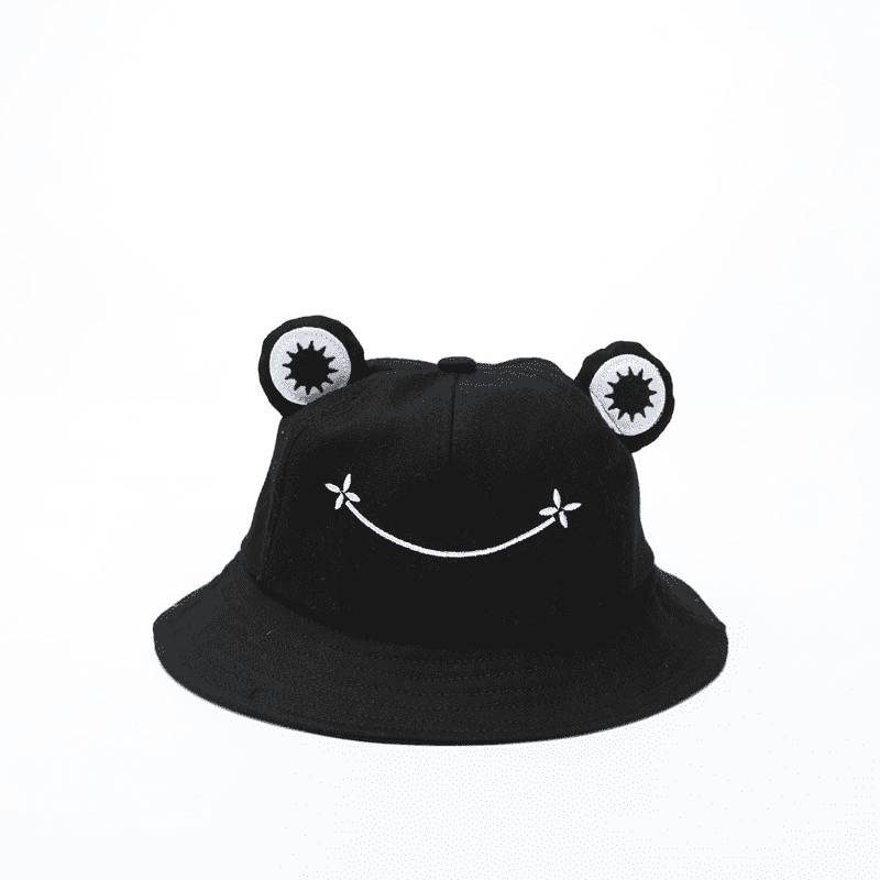 heekpek Sun Hat Cute Frog Bucket Hats Cotton Fisherman Hat Sun Bucket Hat Summer Hat for Women Hat Adult Kids
