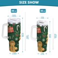 thumbnail image 6 of Yayeee 30oz Double-Wall Insulated Stainless Steel Tumbler with Handle Bottle, Beige Christmas Gingerbread, 6 of 8