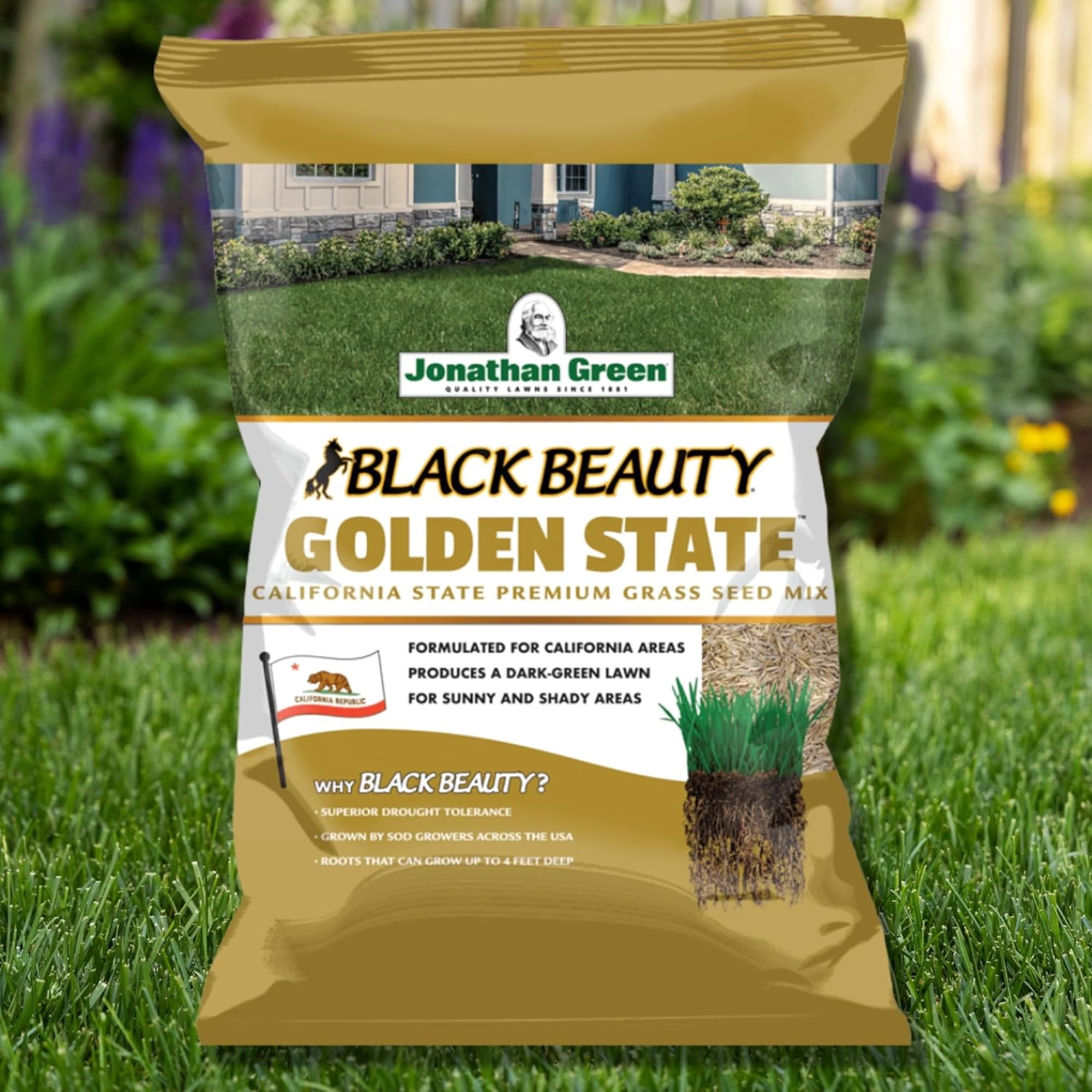 Jonathan Green Black Beauty Golden State Mixed Sun or Shade Grass Seed 7 lb