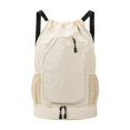 thumbnail image 2 of koolsoo Badminton Racket Bag Decor Basketball Bag for Camping Gym Outdoor Activities Beige White, 2 of 9