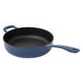 thumbnail image 1 of Chuck Hughes Cast Iron Deep Skillet, 3.75 L (4 qt.) Blue, 1 of 1