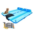 thumbnail image 1 of Solstice Original Floating Inflatable Dock RISE Water Mat 10 x 8 Foot Platform, 1 of 10